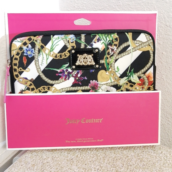 Juicy Couture Floral Accent I Pad Case